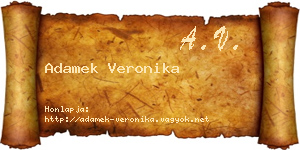 Adamek Veronika névjegykártya